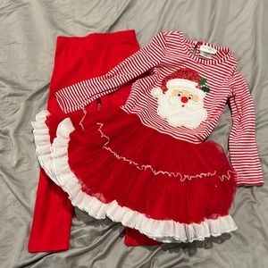 Girls two piece holiday outfit. Emily Rose brand size 5.
